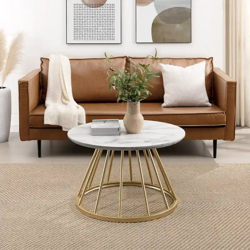 Modern 30-inch Round Coffee Table
