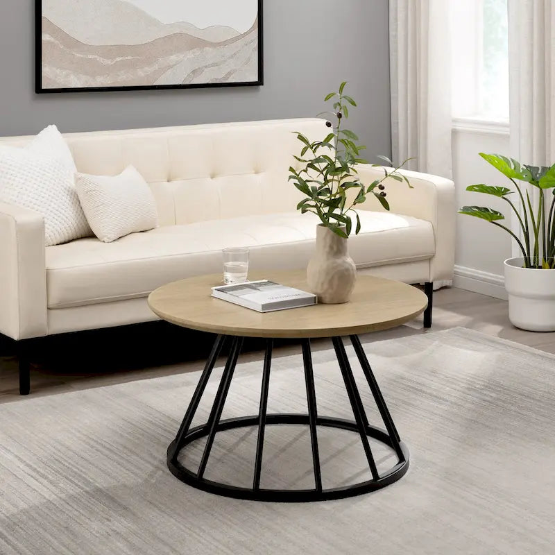 Modern 30-inch Round Coffee Table