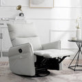 Small Rocking Swivel Recliner Chair with Overstuffed Seat
