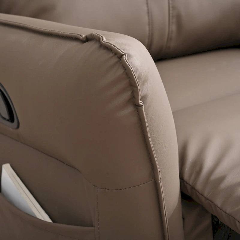 Small Rocking Swivel Recliner Chair with Overstuffed Seat