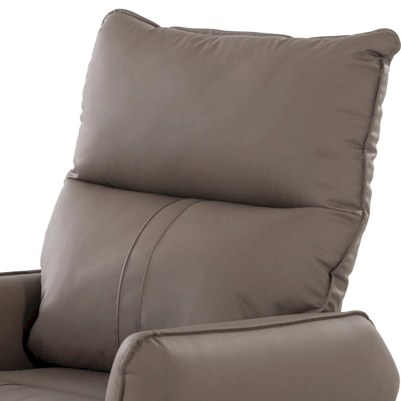 Small Rocking Swivel Recliner Chair with Overstuffed Seat