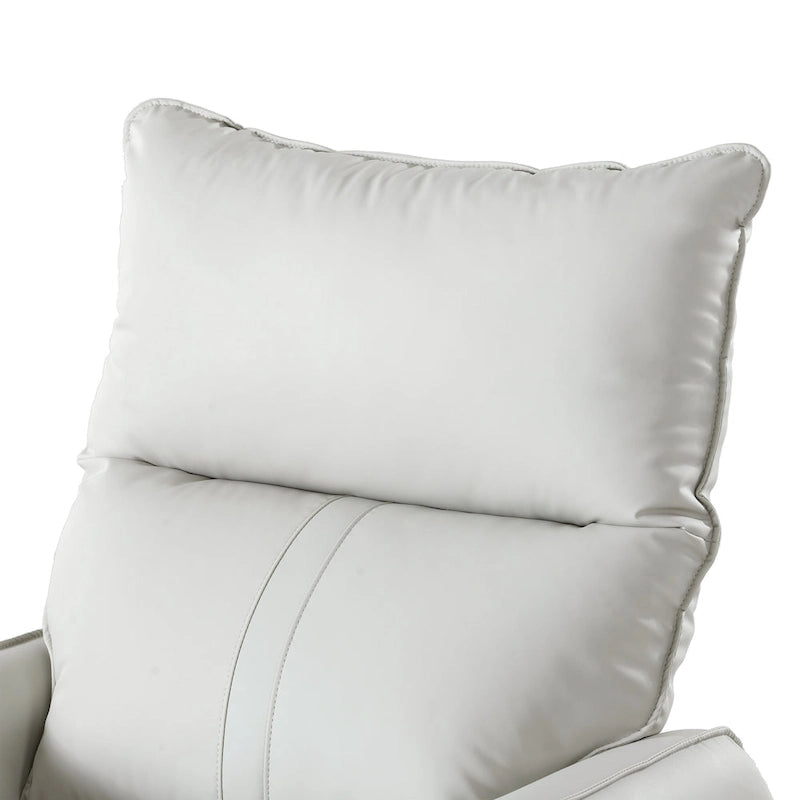 Small Rocking Swivel Recliner Chair with Overstuffed Seat