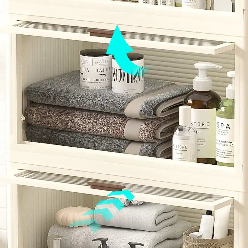4-Tier Plastic Storage Bins with Lids & Wheels
