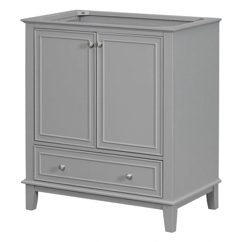 30" Bathroom Vanity Base Cabinet with Doors, Drawers & Adjustable Shelf