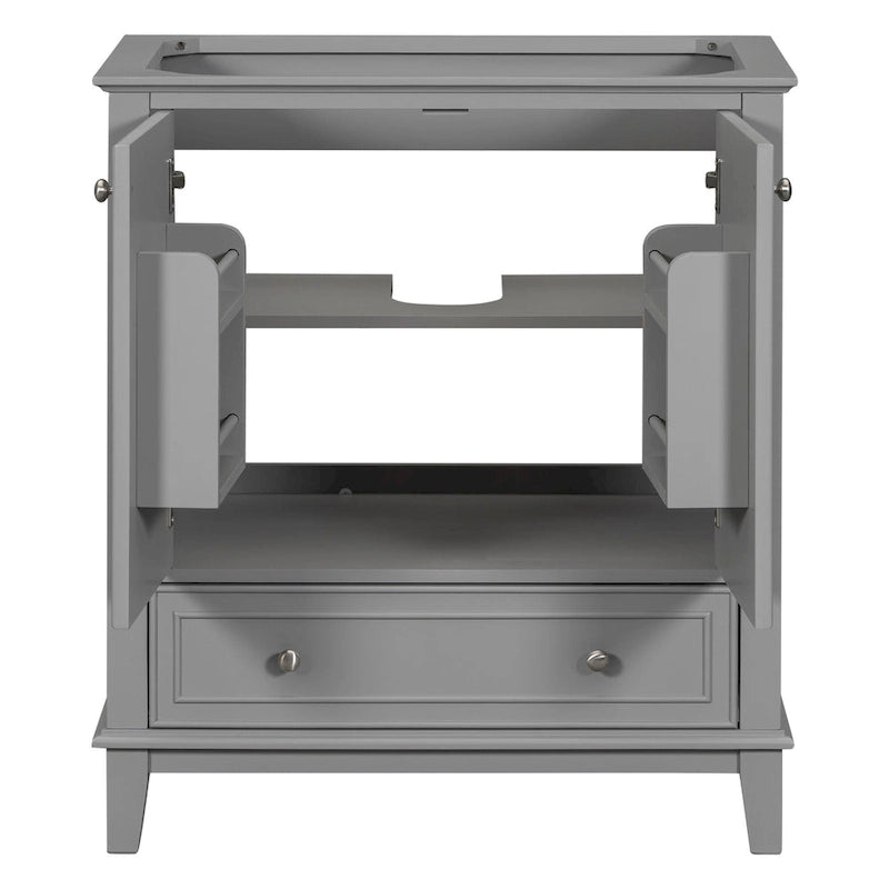 30" Bathroom Vanity Base Cabinet with Doors, Drawers & Adjustable Shelf