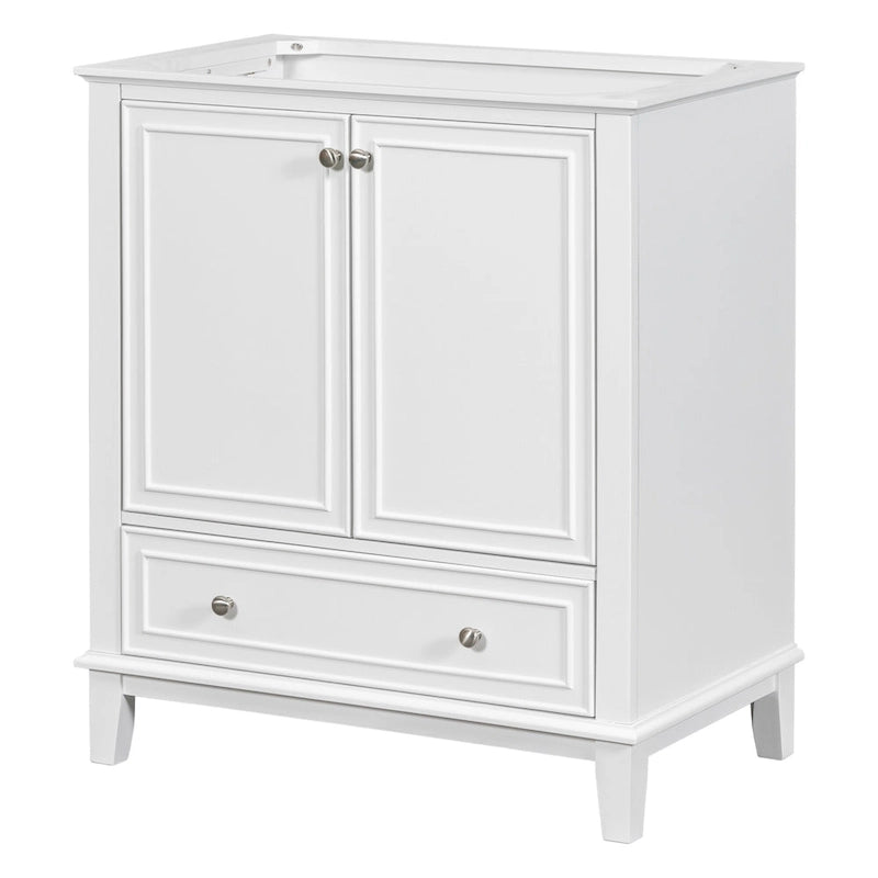 30" Bathroom Vanity Base Cabinet with Doors, Drawers & Adjustable Shelf