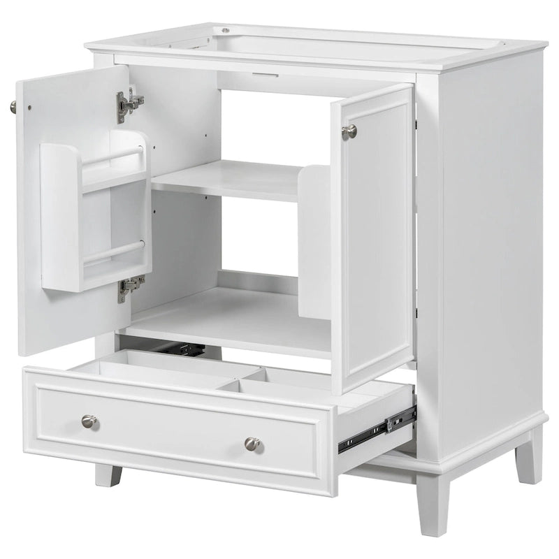 30" Bathroom Vanity Base Cabinet with Doors, Drawers & Adjustable Shelf