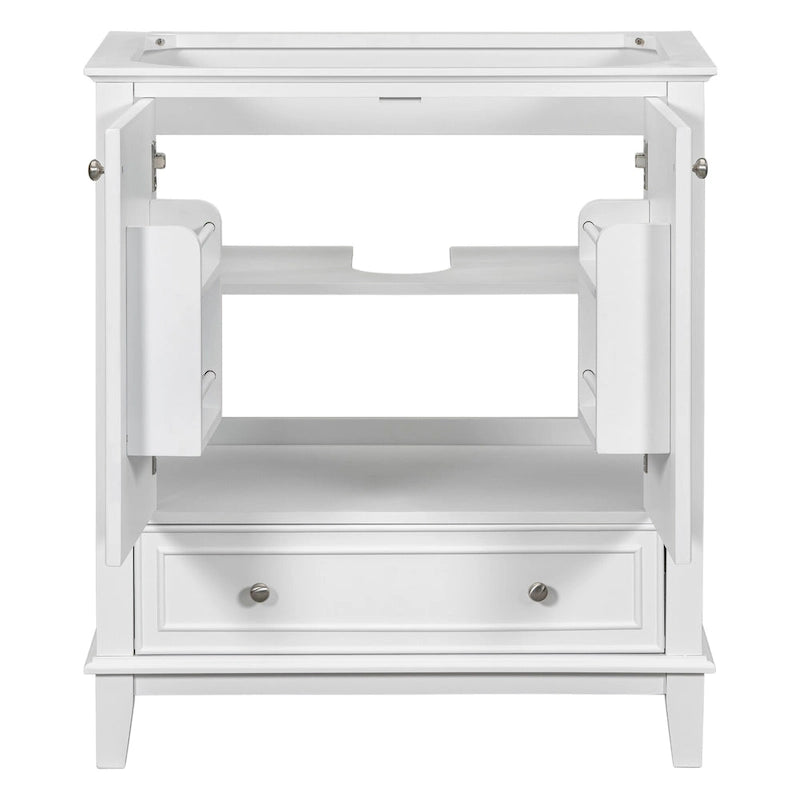 30" Bathroom Vanity Base Cabinet with Doors, Drawers & Adjustable Shelf