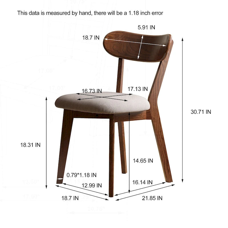 Solid Wood Dining Chair for Comfortable Seating