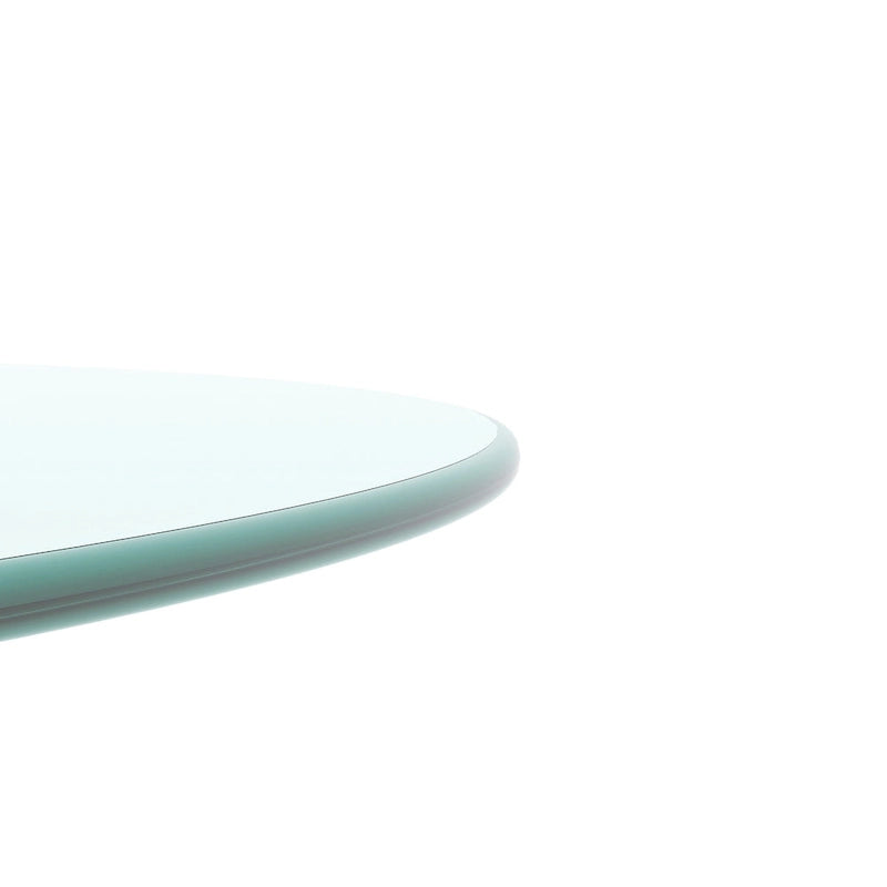 Round Tempered Glass Table Top with Polished Edge