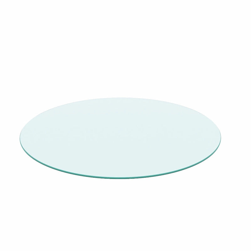 Round Tempered Glass Table Top with Polished Edge