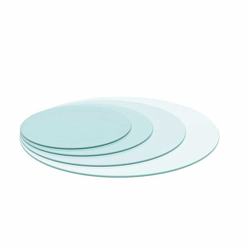Round Tempered Glass Table Top with Polished Edge