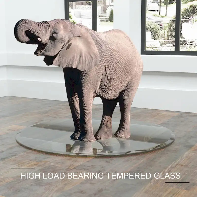 Round Tempered Glass Table Top with Polished Edge