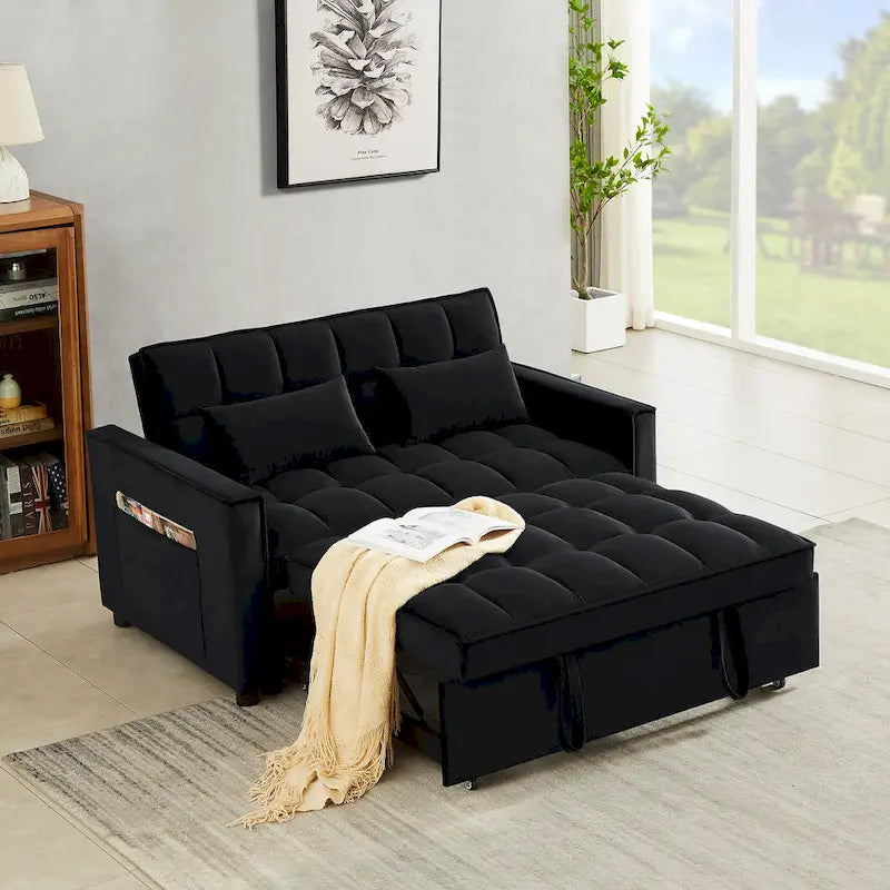 Convertible Loveseat Sleeper Sofa with 2 Pillows