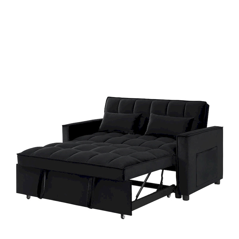 Convertible Loveseat Sleeper Sofa with 2 Pillows