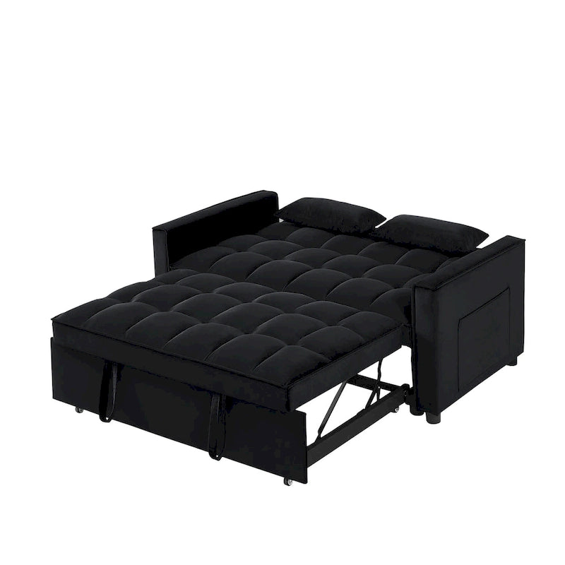 Convertible Loveseat Sleeper Sofa with 2 Pillows