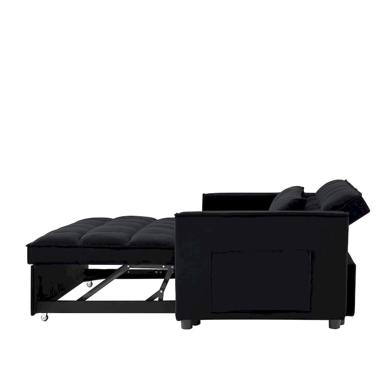 Convertible Loveseat Sleeper Sofa with 2 Pillows