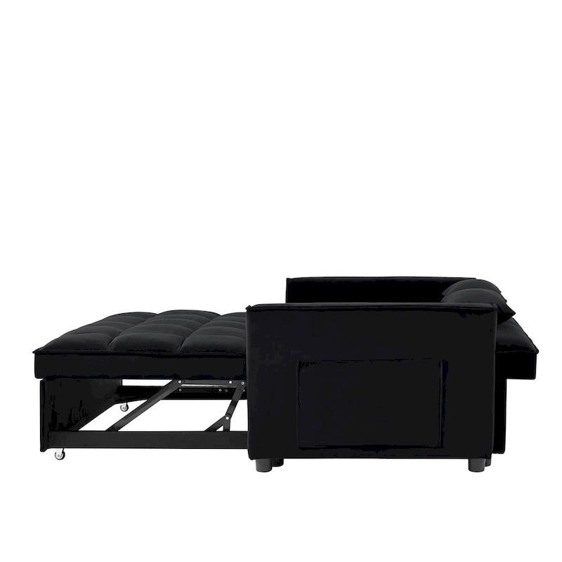 Convertible Loveseat Sleeper Sofa with 2 Pillows