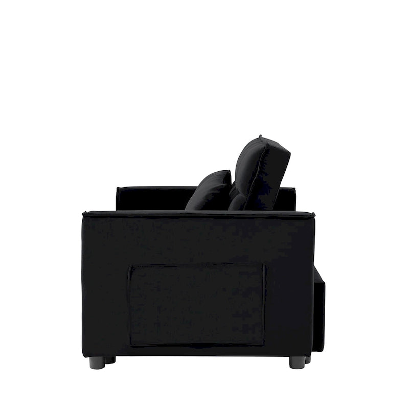 Convertible Loveseat Sleeper Sofa with 2 Pillows
