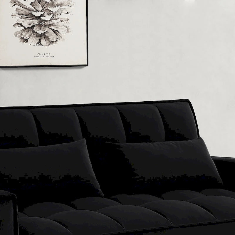 Convertible Loveseat Sleeper Sofa with 2 Pillows