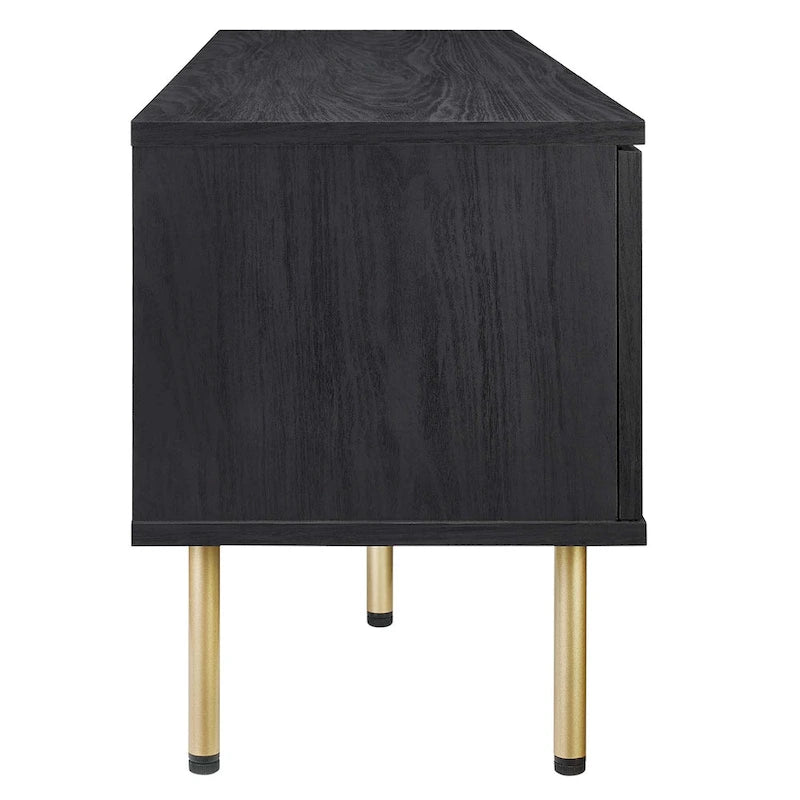 60" TV Stand with Rattan Doors