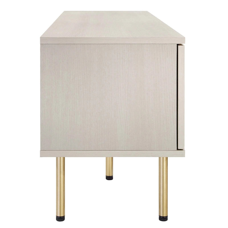 60" TV Stand with Rattan Doors