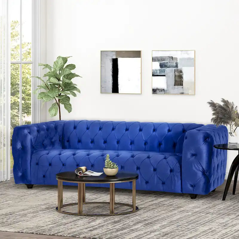 Transitional Deeply Tufted Sofa