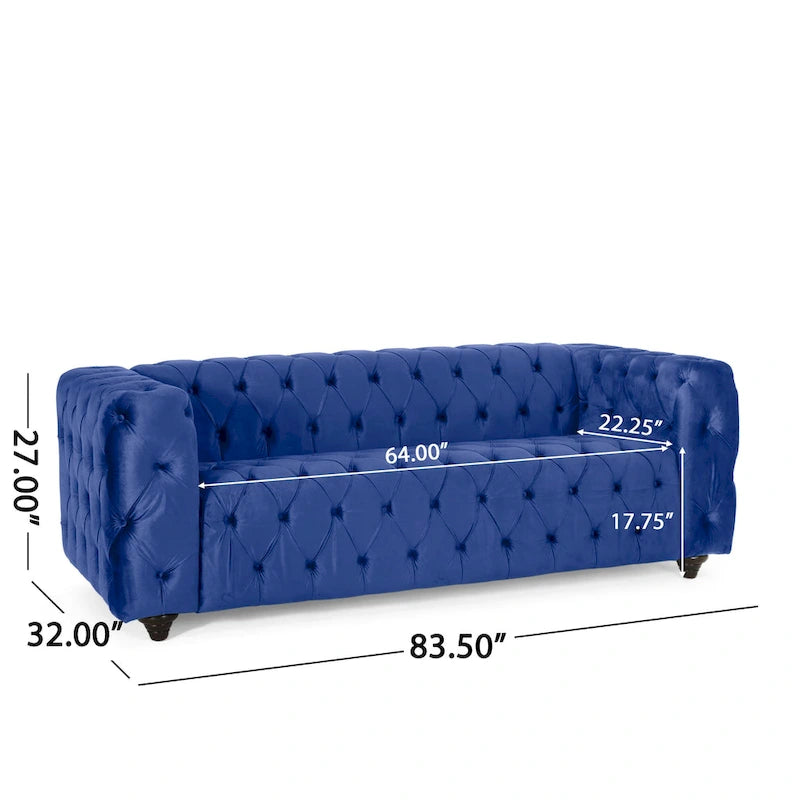 Transitional Deeply Tufted Sofa