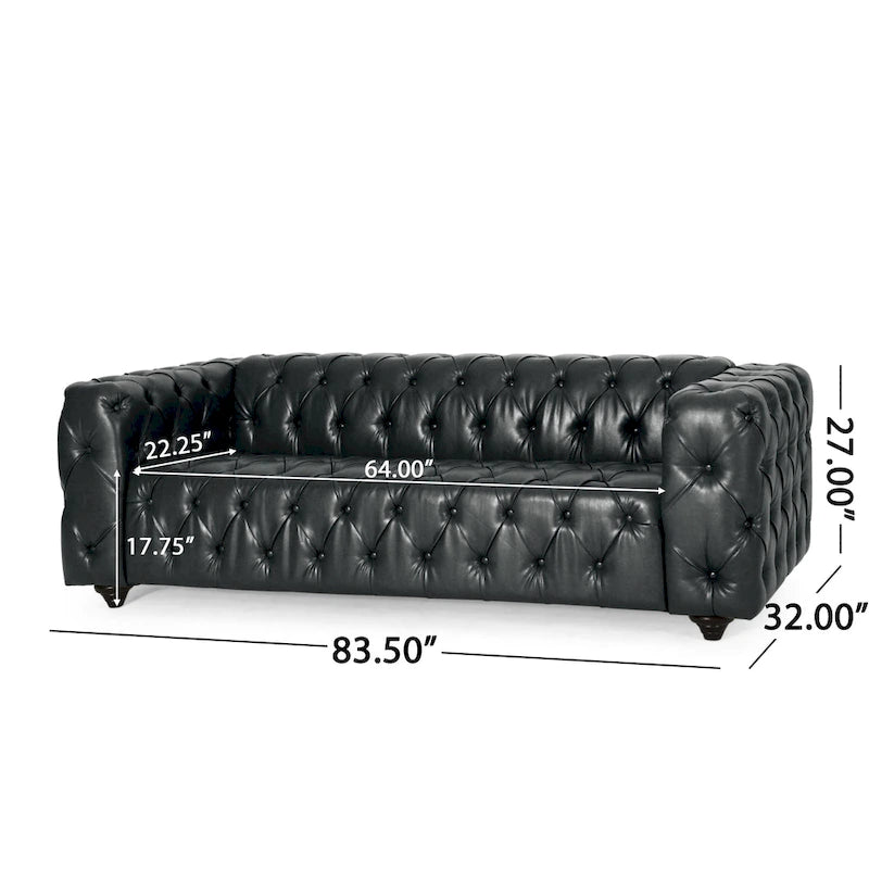 Transitional Deeply Tufted Sofa