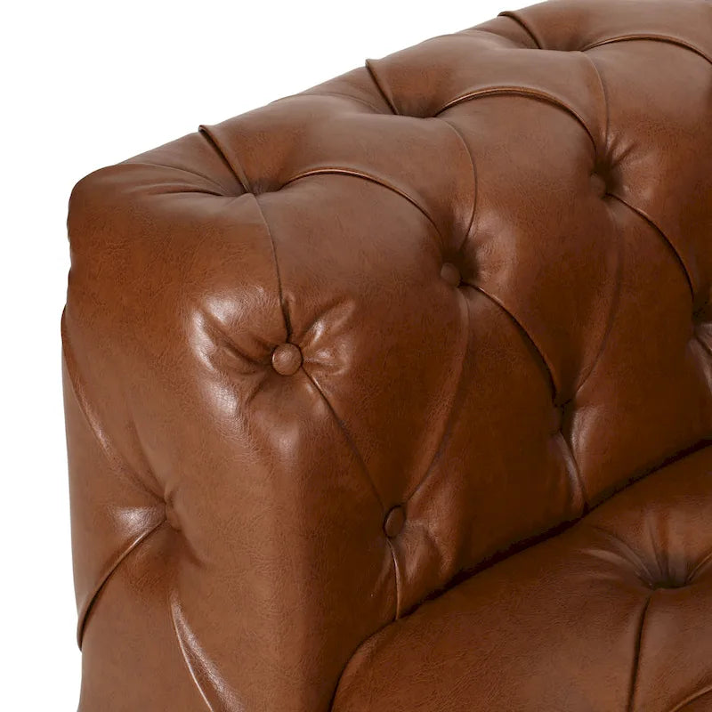 Transitional Deeply Tufted Sofa