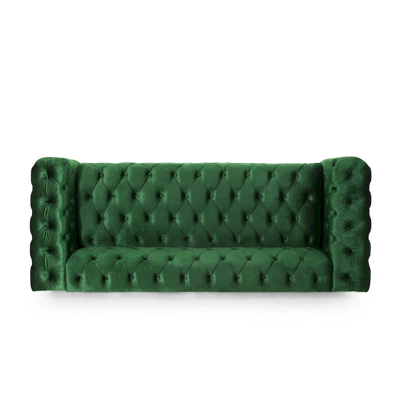 Transitional Deeply Tufted Sofa