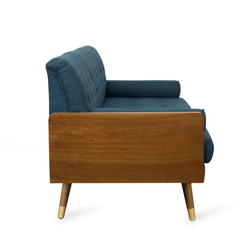 Mid-century Modern Tufted Fabric Sofa
