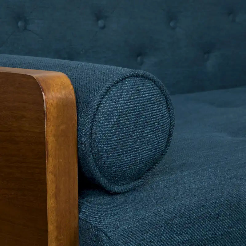 Mid-century Modern Tufted Fabric Sofa