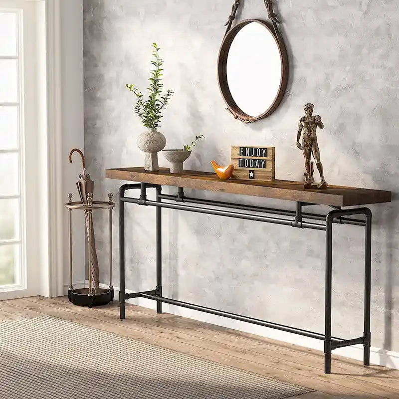 70.9" Narrow Console Table for Entryway, Living Room & Hallway
