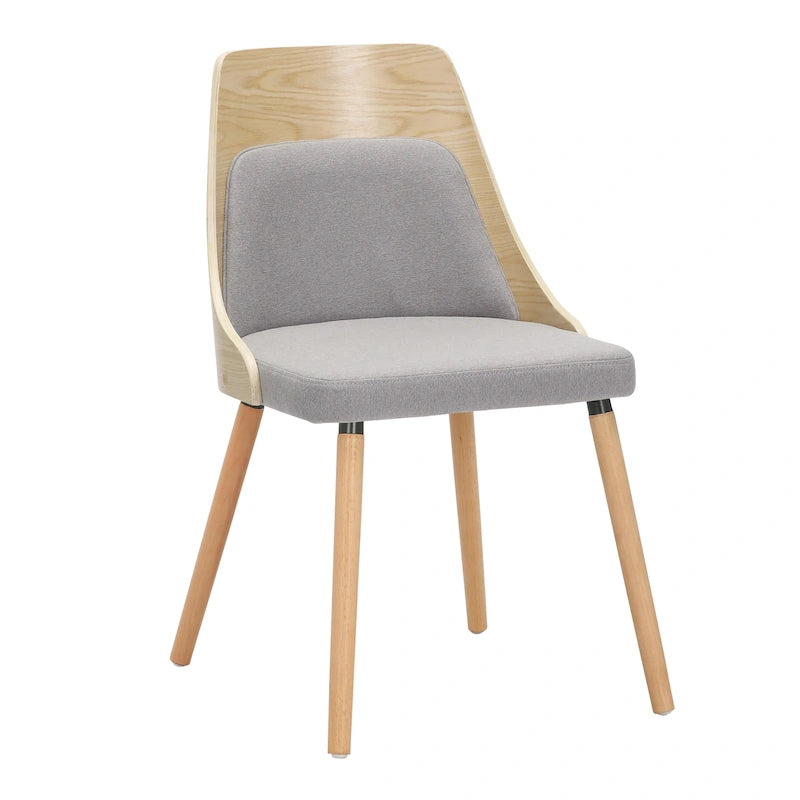 Chaises du milieu du siècle avec pieds fuselés en bois - Lot de 2