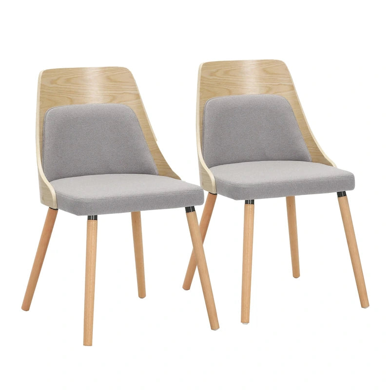 Mid-Century Chair with Tapered Wood Legs - Set of 2