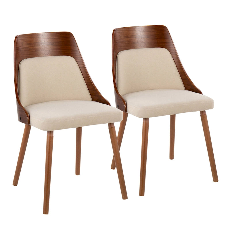 Mid-Century Chair with Tapered Wood Legs - Set of 2