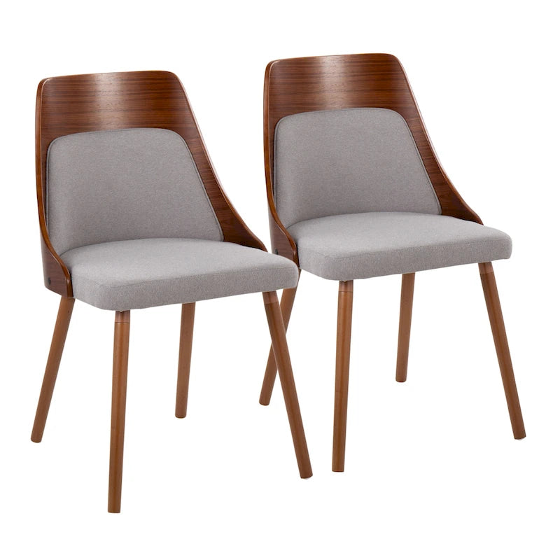 Mid-Century Chair with Tapered Wood Legs - Set of 2