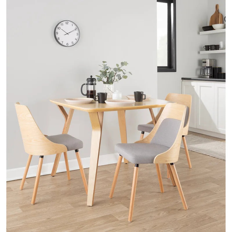Mid-Century Chair with Tapered Wood Legs - Set of 2