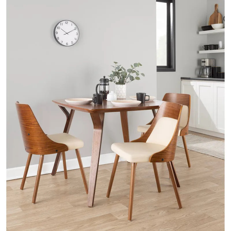 Mid-Century Chair with Tapered Wood Legs - Set of 2