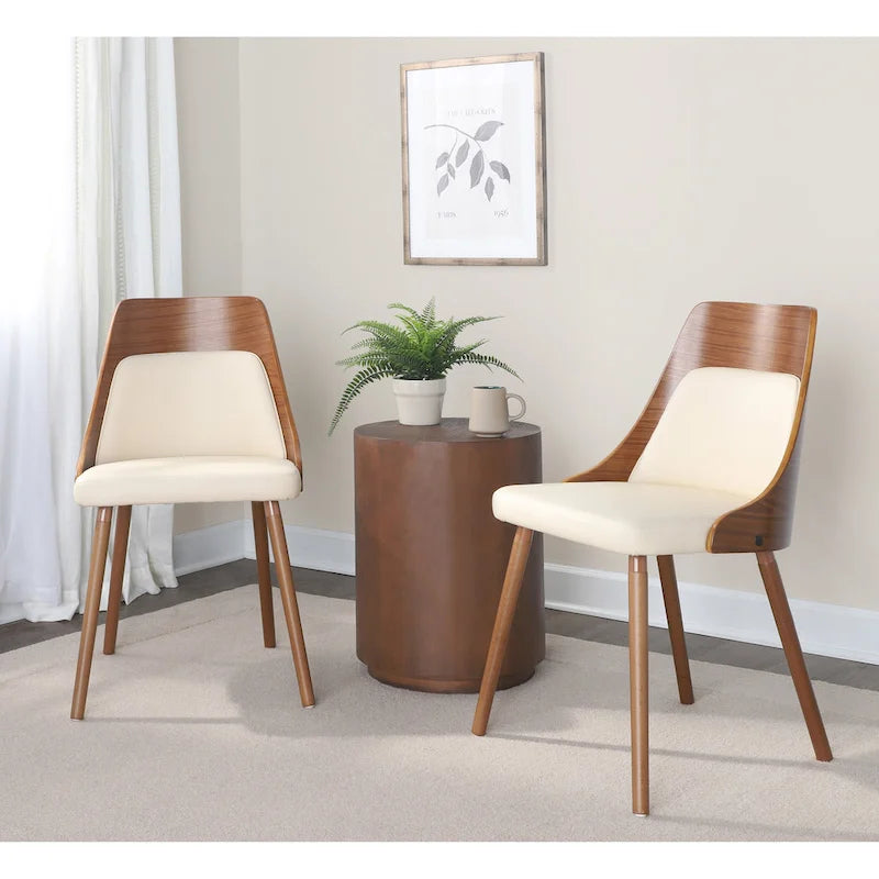 Mid-Century Chair with Tapered Wood Legs - Set of 2