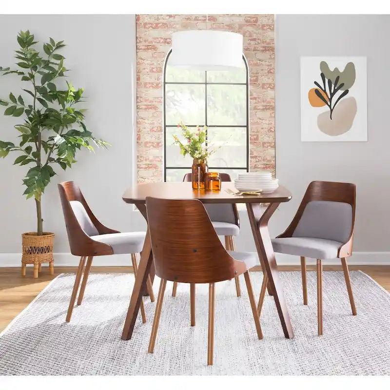 Mid-Century Chair with Tapered Wood Legs - Set of 2