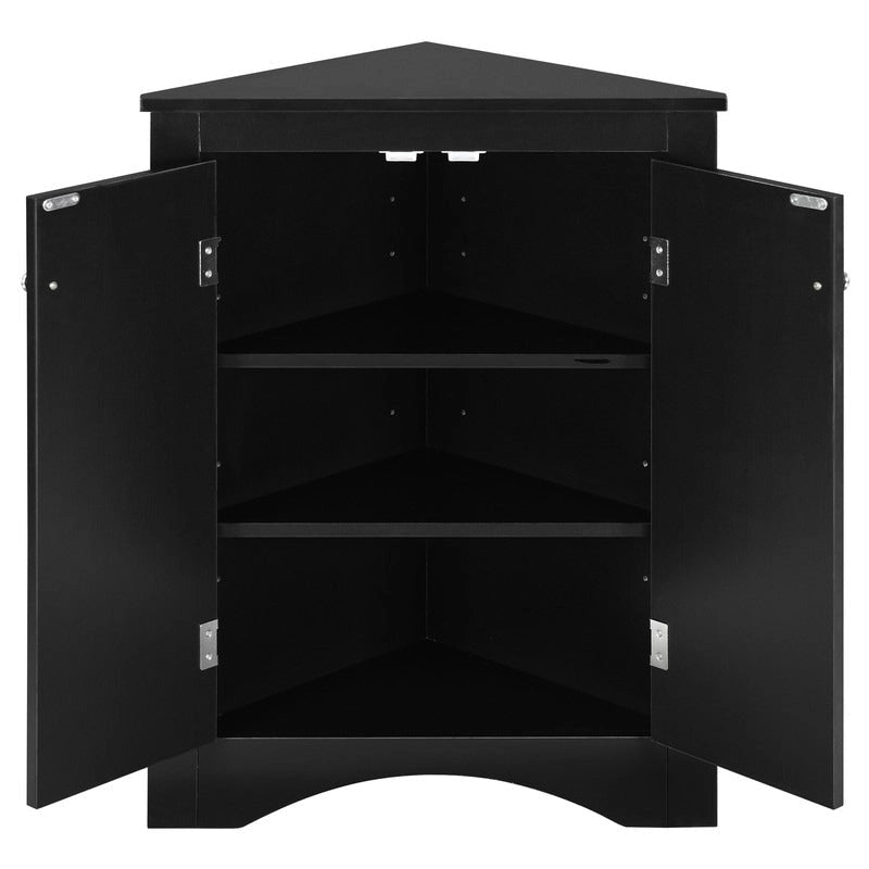 Triangle Bathroom Storage Cabinet with Adjustable Shelves
