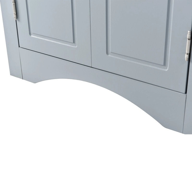 Triangle Bathroom Storage Cabinet with Adjustable Shelves