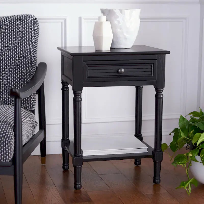 1-Drawer Lower Shelf Nightstand Accent Table - 19W x 15.8L x 26H