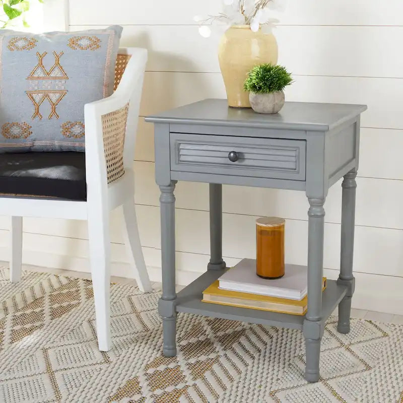 1-Drawer Lower Shelf Nightstand Accent Table - 19W x 15.8L x 26H