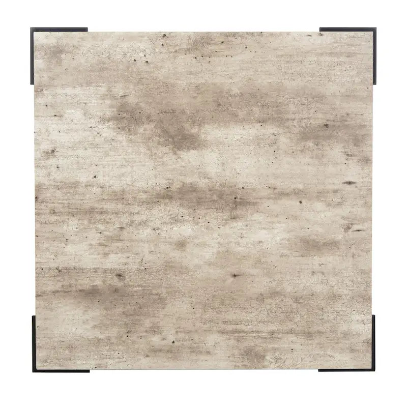 Square Coffee Table 32Wx32Dx14H - Light Grey & Black