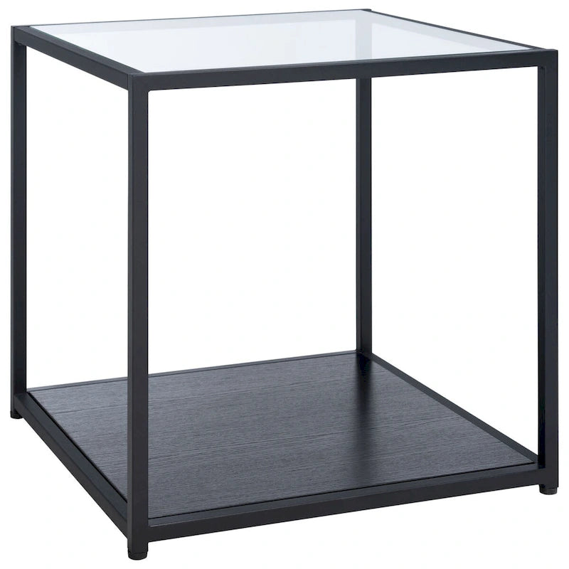 Square Lower Shelf Accent End Table - 20" W x 20" D x 20" H