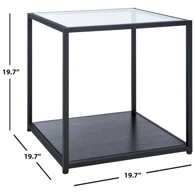 Square Lower Shelf Accent End Table - 20" W x 20" D x 20" H
