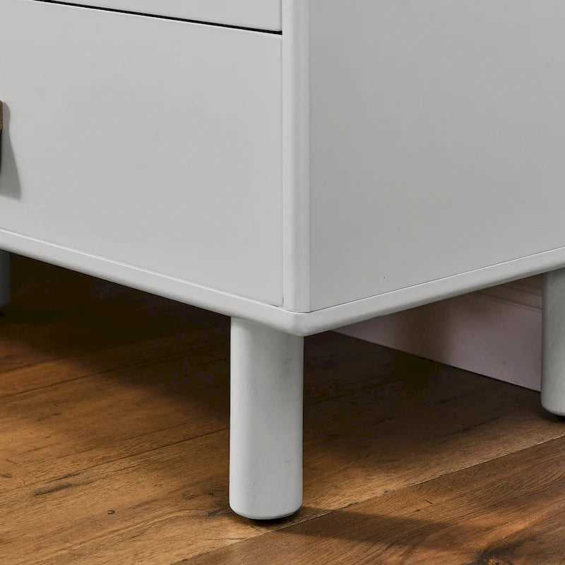 TV Cabinet with Door, Drawer & Wooden Storage — Leather Handle
